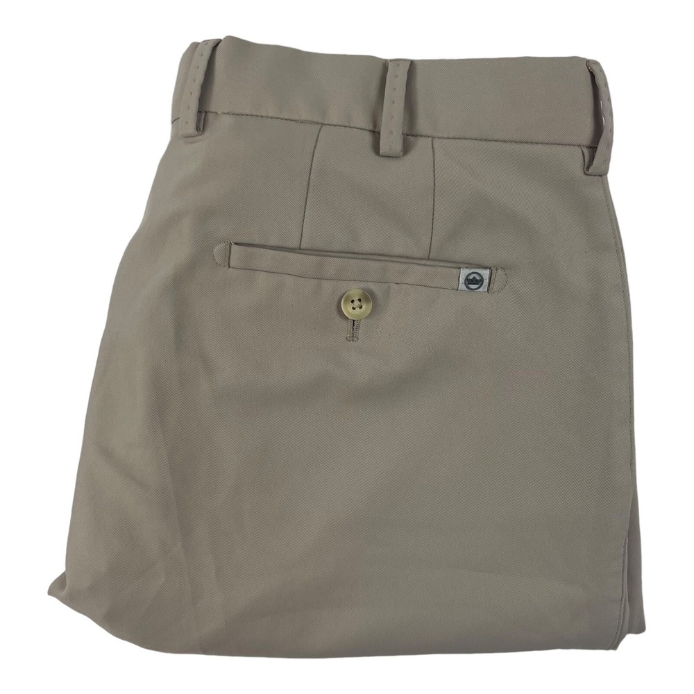Peter Millar Crown Sport Tan Performance Mens Golf Pants 34x28 Chino Brown